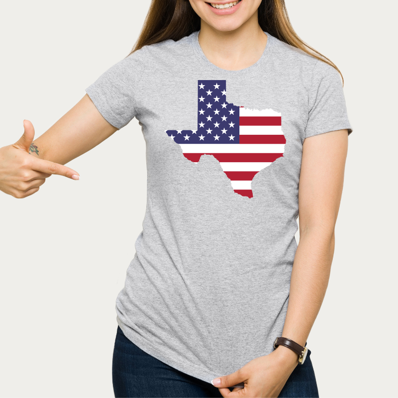 Texas US Flag Stars and Stripes-T-Shirt