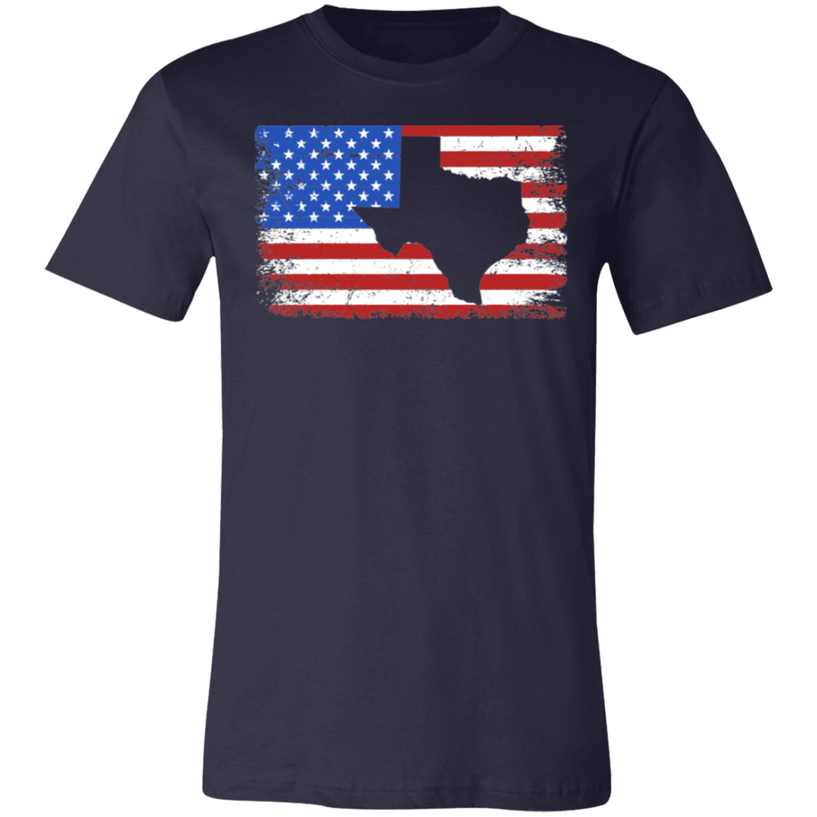 American Flag Heart of Texas- T-Shirt