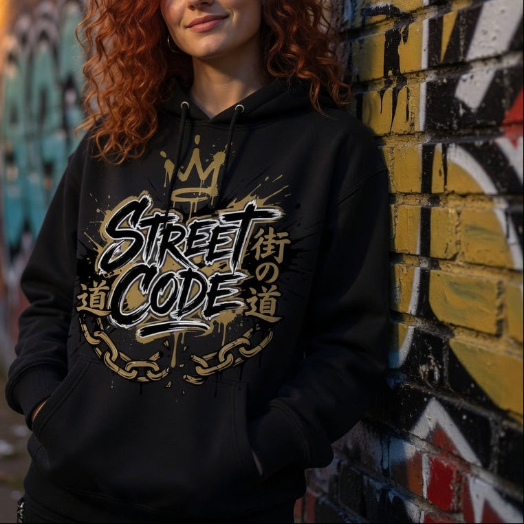 Street Code- Black Hoodie