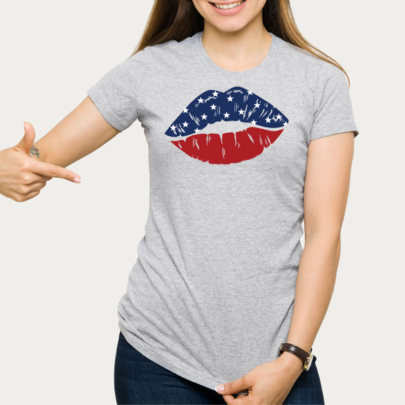 Patriotic Kiss- T-Shirt