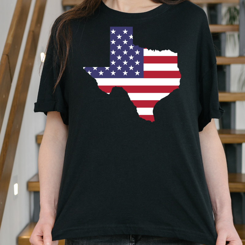 Texas US Flag Stars and Stripes-Unisex T-Shirt