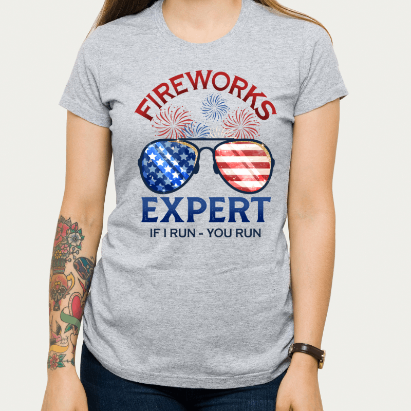 Fireworks Expert Patriotic-T-Shirt