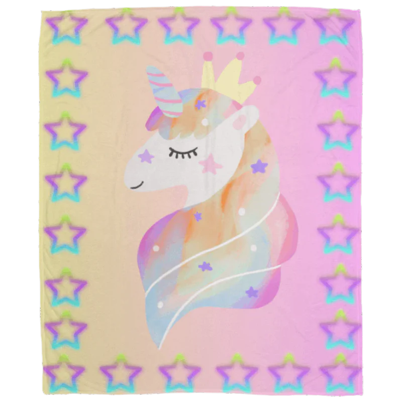 Cozy Unicorn- Fleece Blanket - 50x60