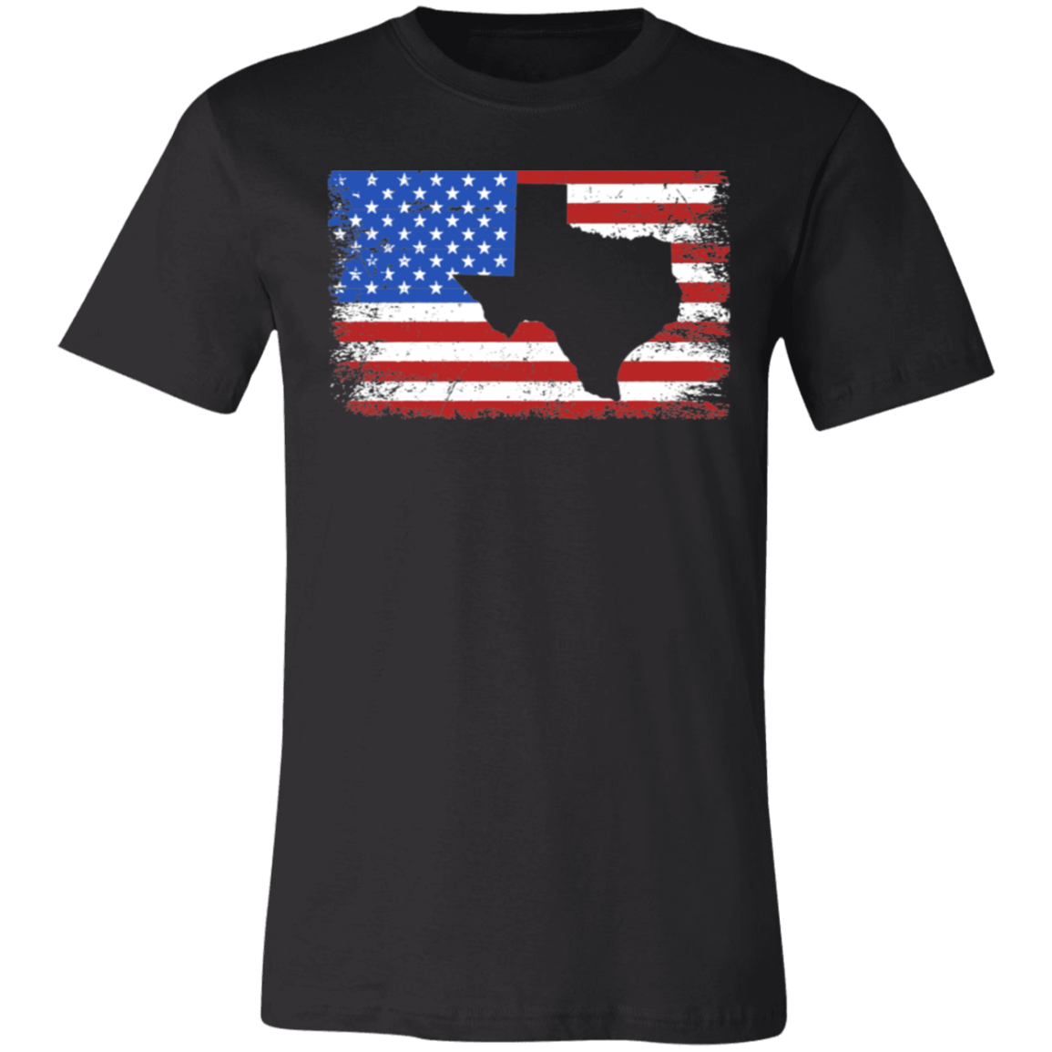 American Flag Heart of Texas- Unisex T-Shirt