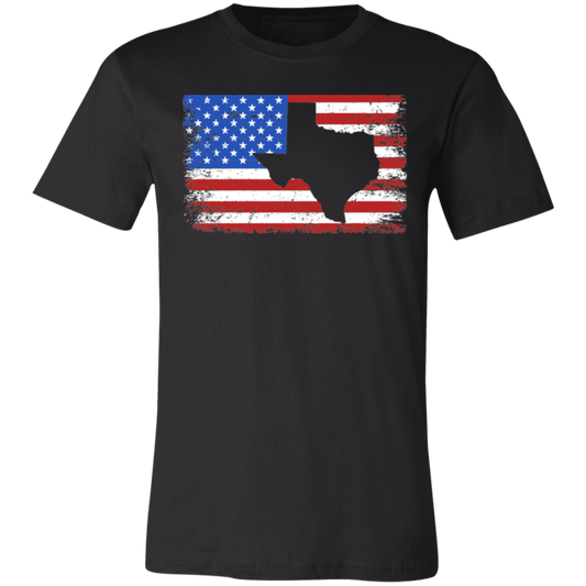 American Flag Heart of Texas- Unisex T-Shirt