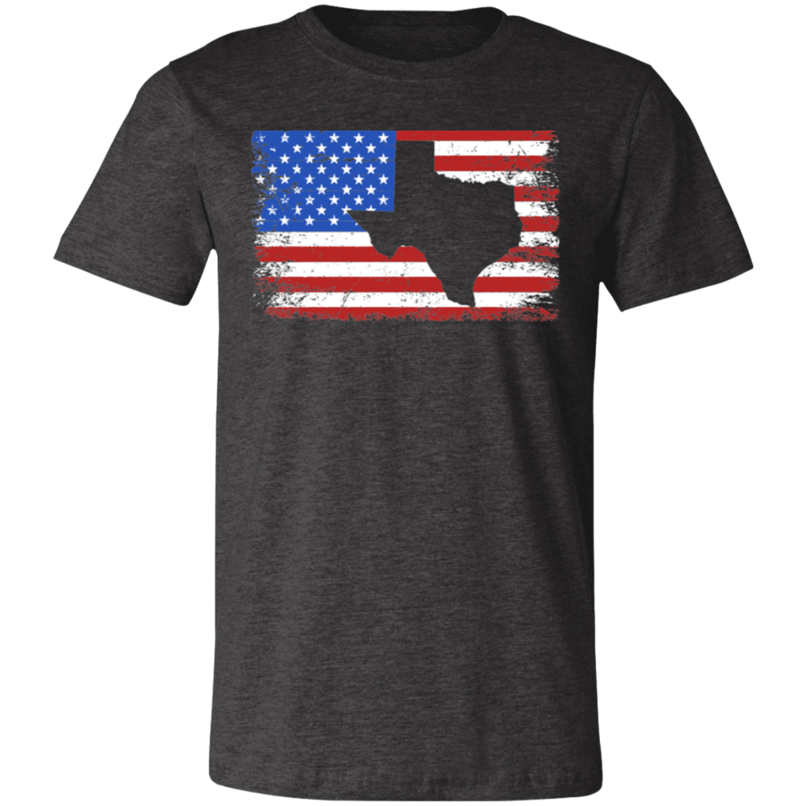 American Flag Heart of Texas- Unisex T-Shirt