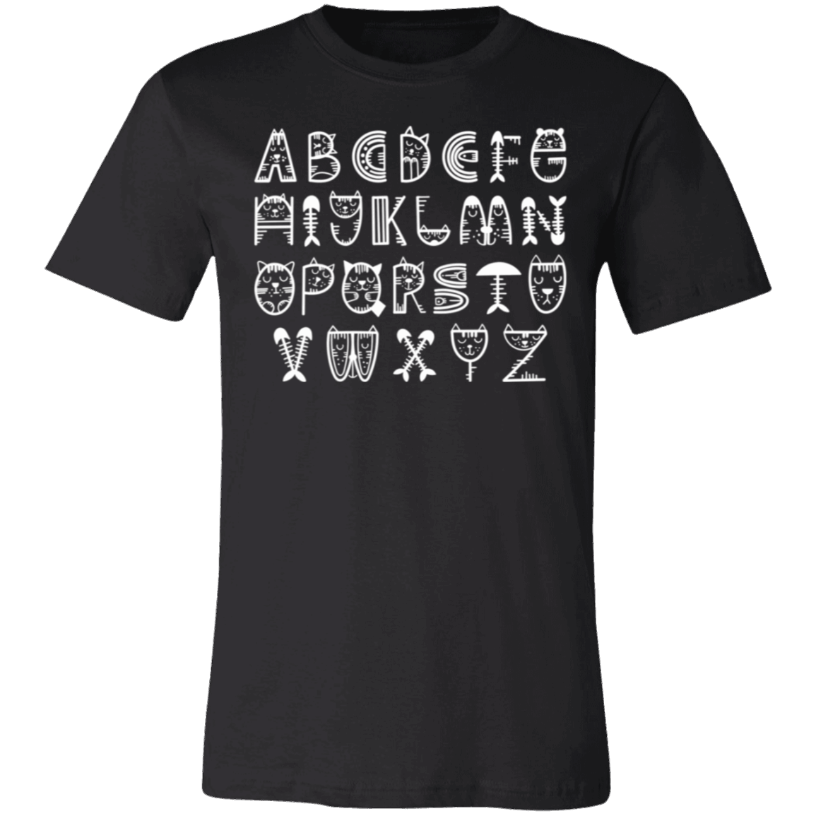 Cat Mom Alphabet- T-Shirt