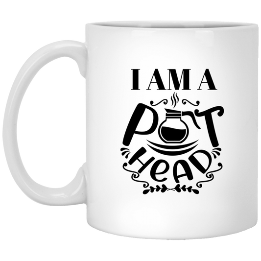 I am a Pot Head-White Mug