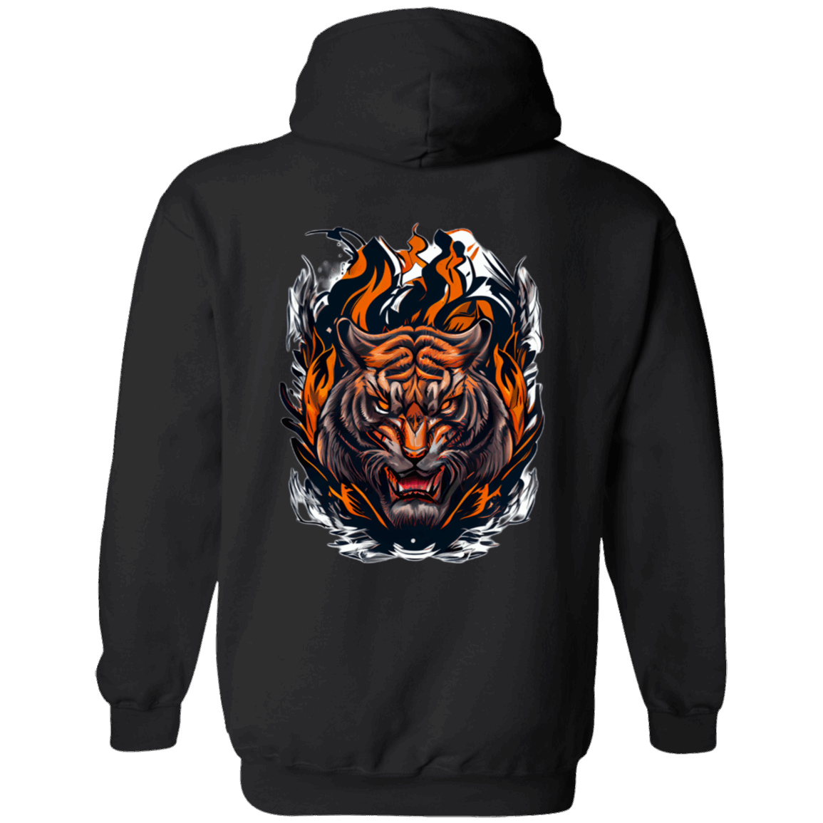 Flaming Tiger- Unisex-Pullover Hoodie