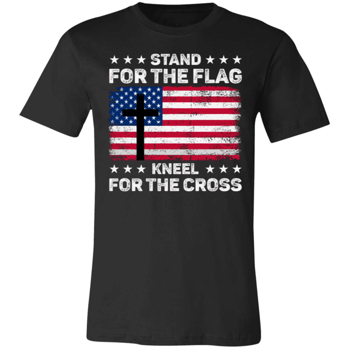 Stand-Of-The-Flag-Kneel-For-The-Cross- Unisex T-Shirt