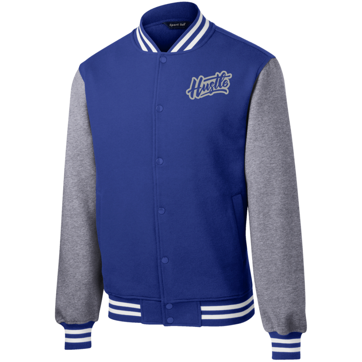 Hustle- Unisex Fleece Letterman Jacket