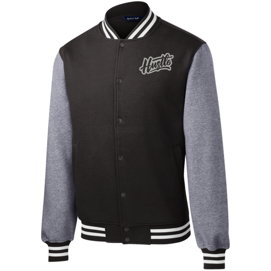 Hustle- Unisex Fleece Letterman Jacket