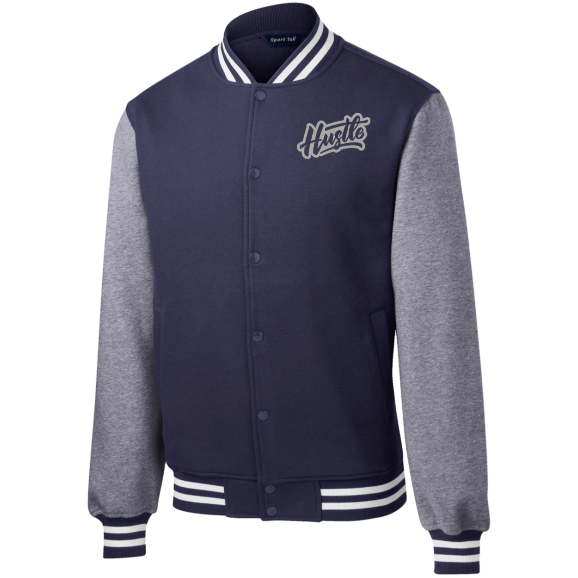 Hustle- Unisex Fleece Letterman Jacket