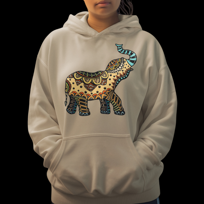 Elephant Art- Unisex Pullover Hoodie