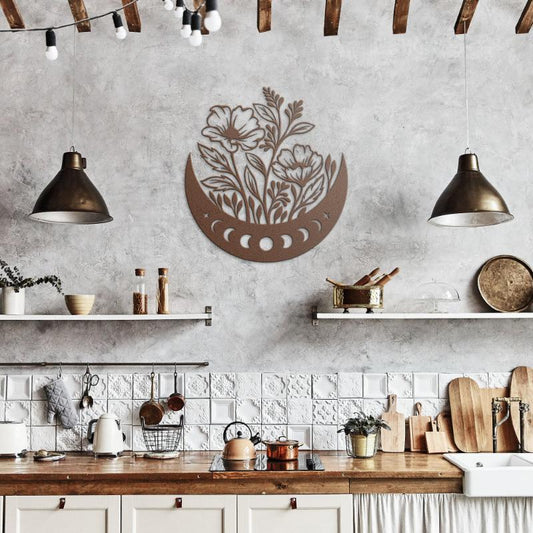 Eclectic Flower Moon-Wall Art
