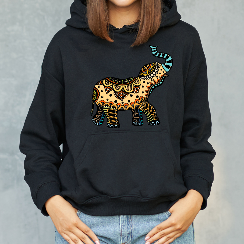 Elephant Art- Unisex Pullover Hoodie