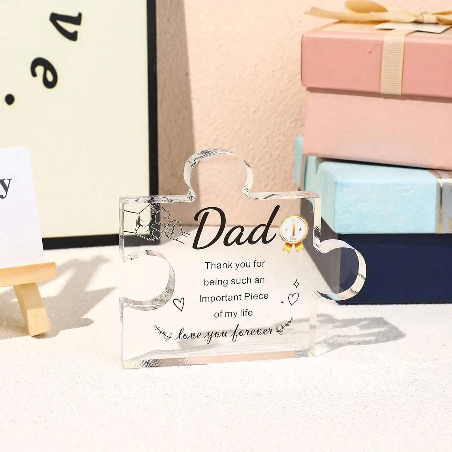 Decorative Acrylic Puzzle Gift for Dad