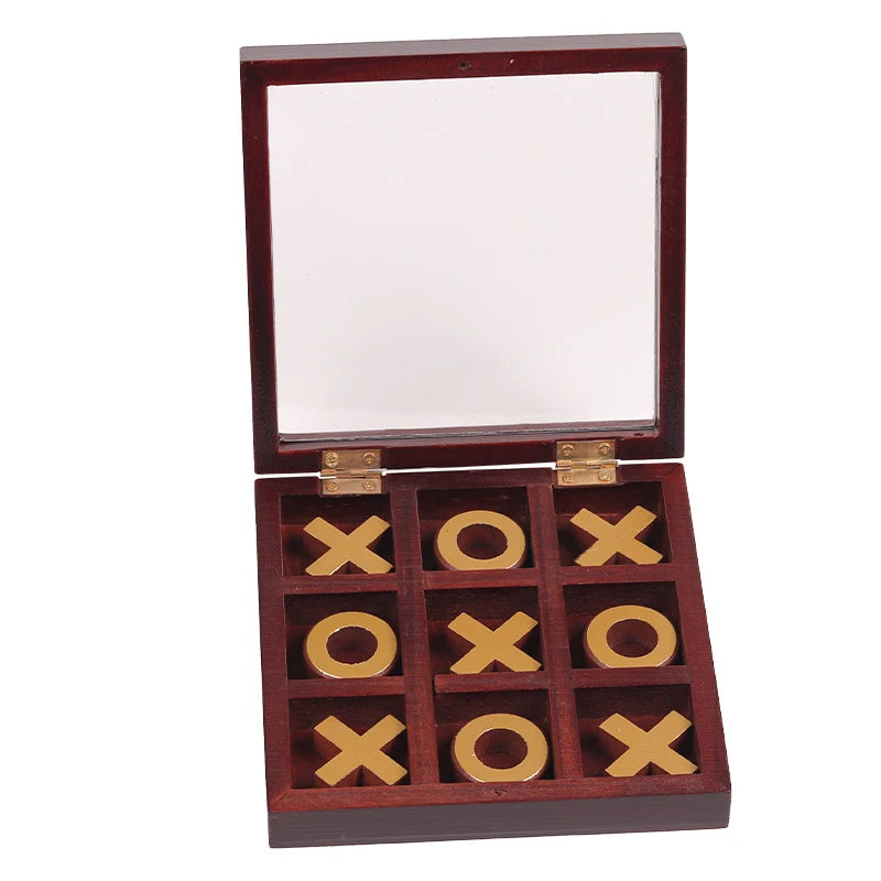 Wooden Tic-Tac-Toe Puzzle Game