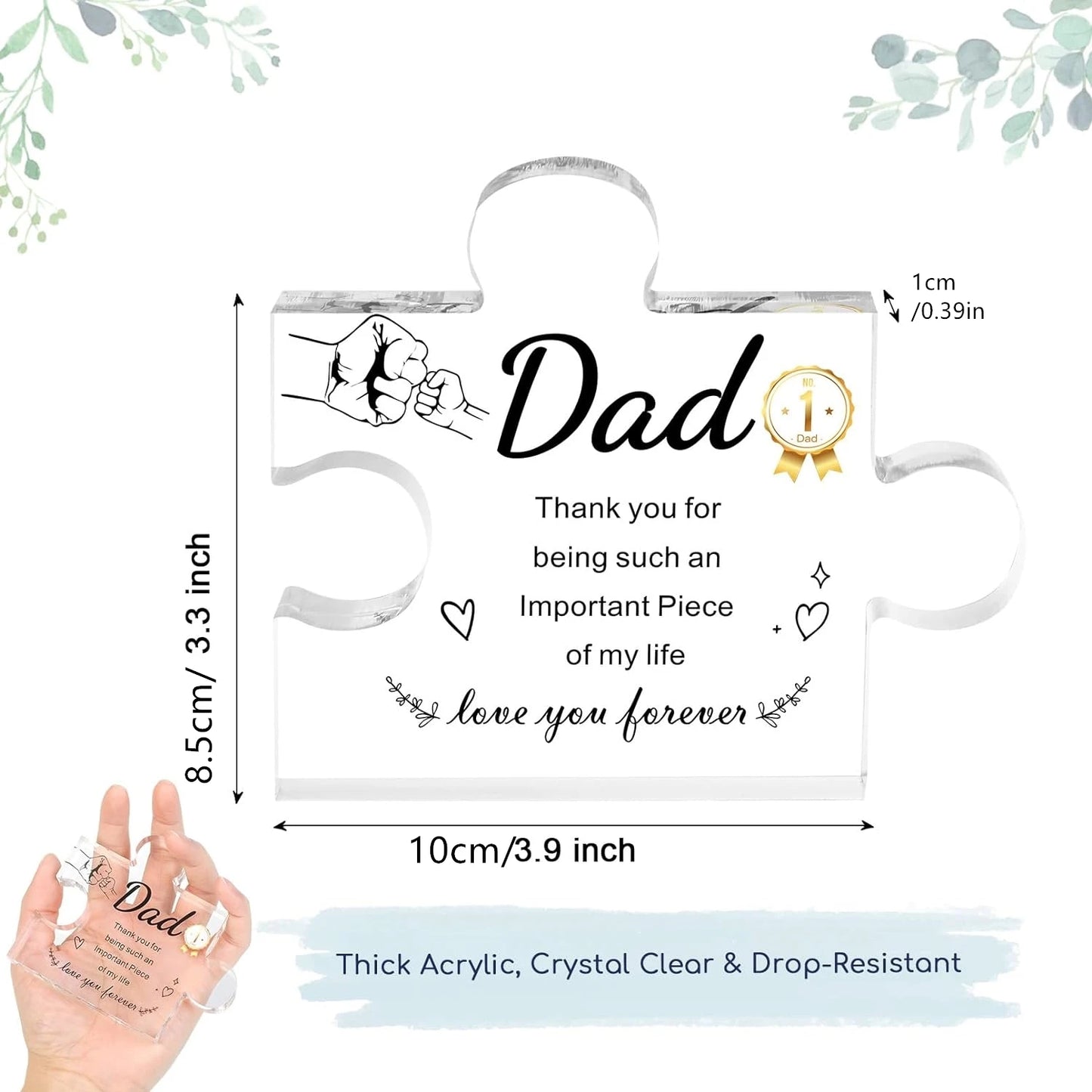 Decorative Acrylic Puzzle Gift for Dad