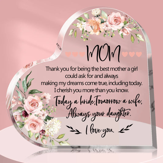 Acrylic Heart Plaque for Mom