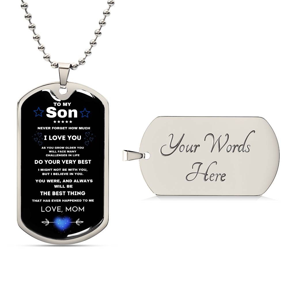 Gift for Son- Dog Tag