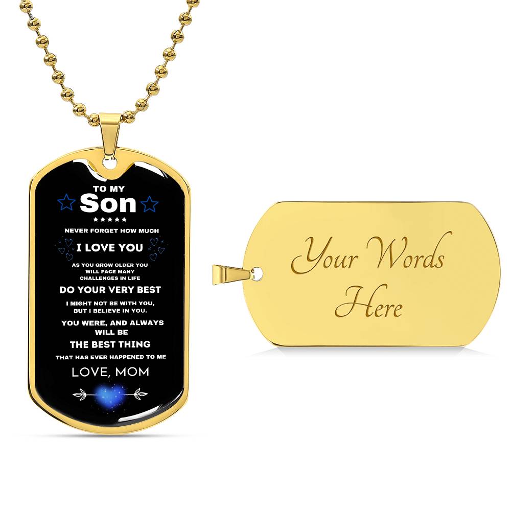 Gift for Son- Dog Tag