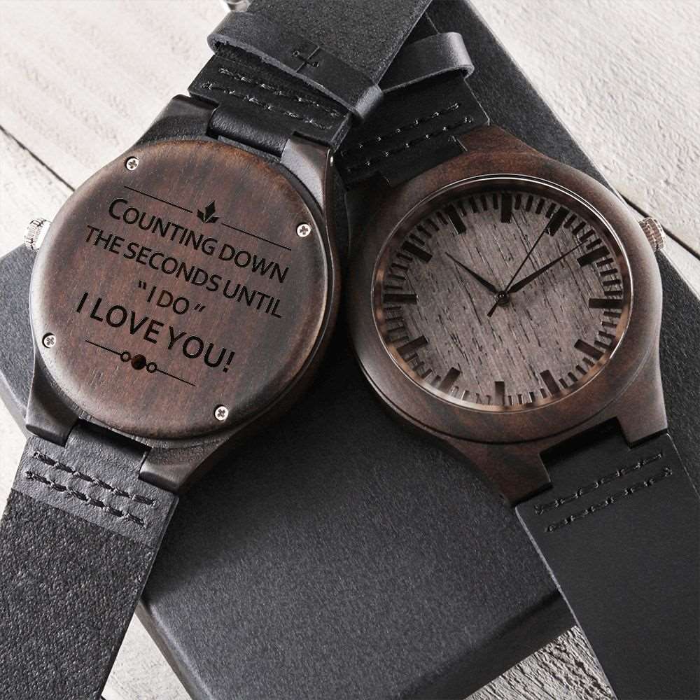 Gift for the Groom! Engraved Wooden Watch