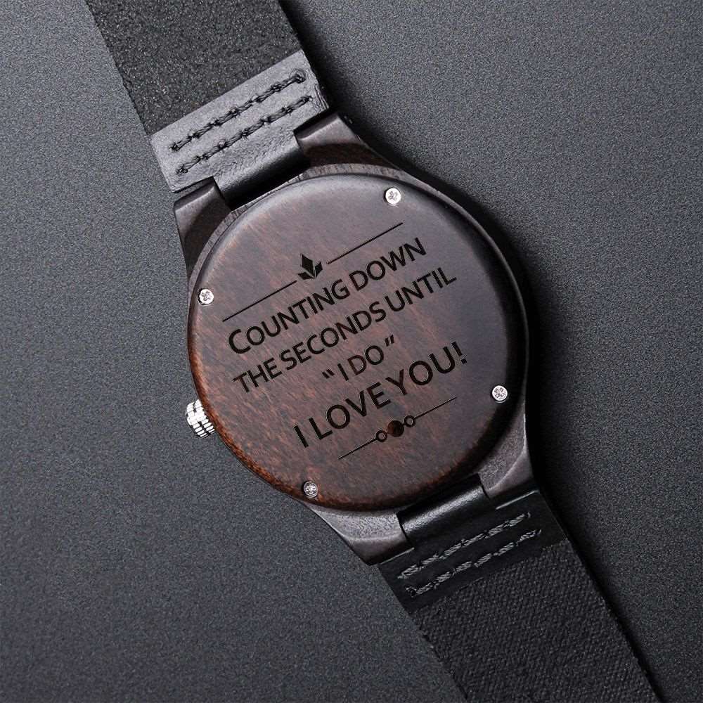 Gift for the Groom! Engraved Wooden Watch