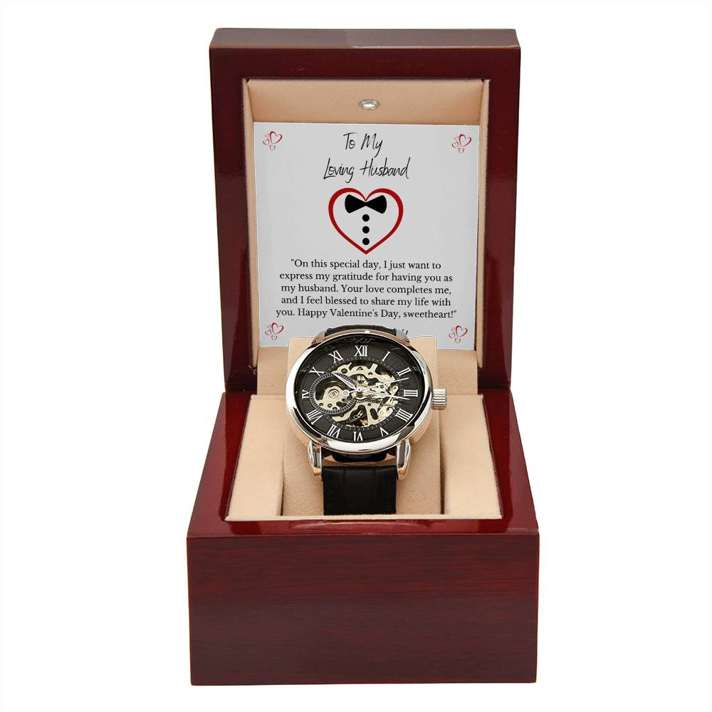 Valentines Day Gift for Man- Openwork Watch