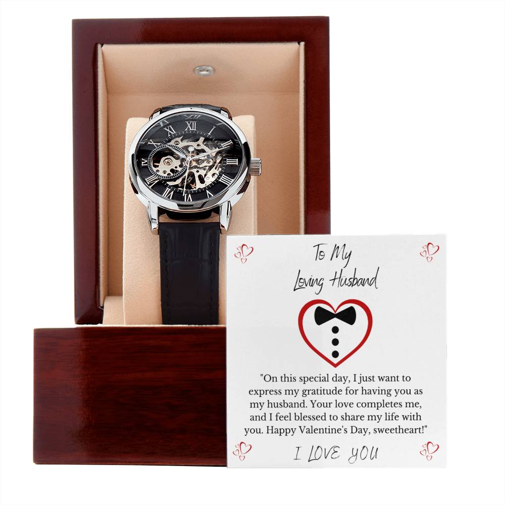 Valentines Day Gift for Man- Openwork Watch