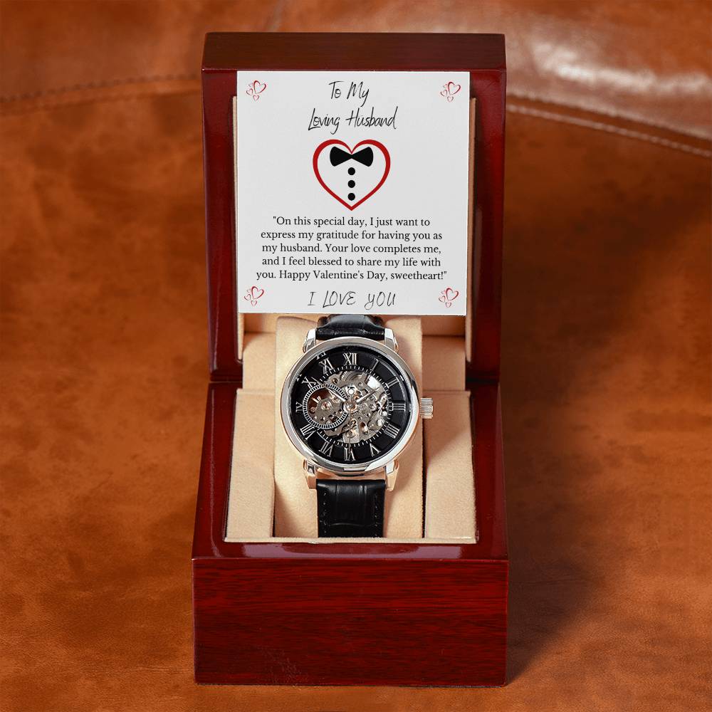 Valentines Day Gift for Man- Openwork Watch