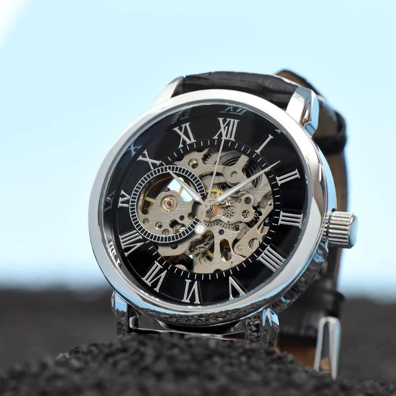 Gift for Son- Mens Openwork Watch