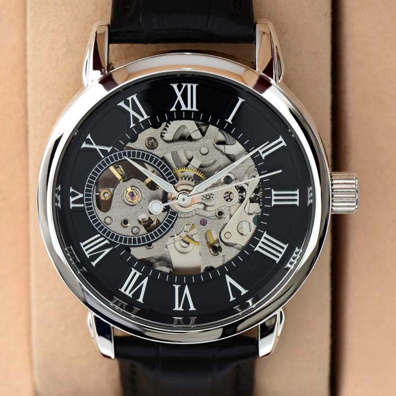 Gift for Son- Mens Openwork Watch