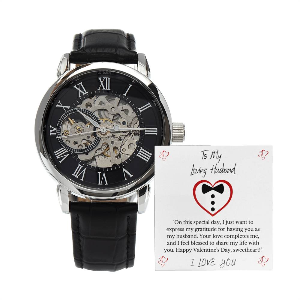 Valentines Day Gift for Man- Openwork Watch