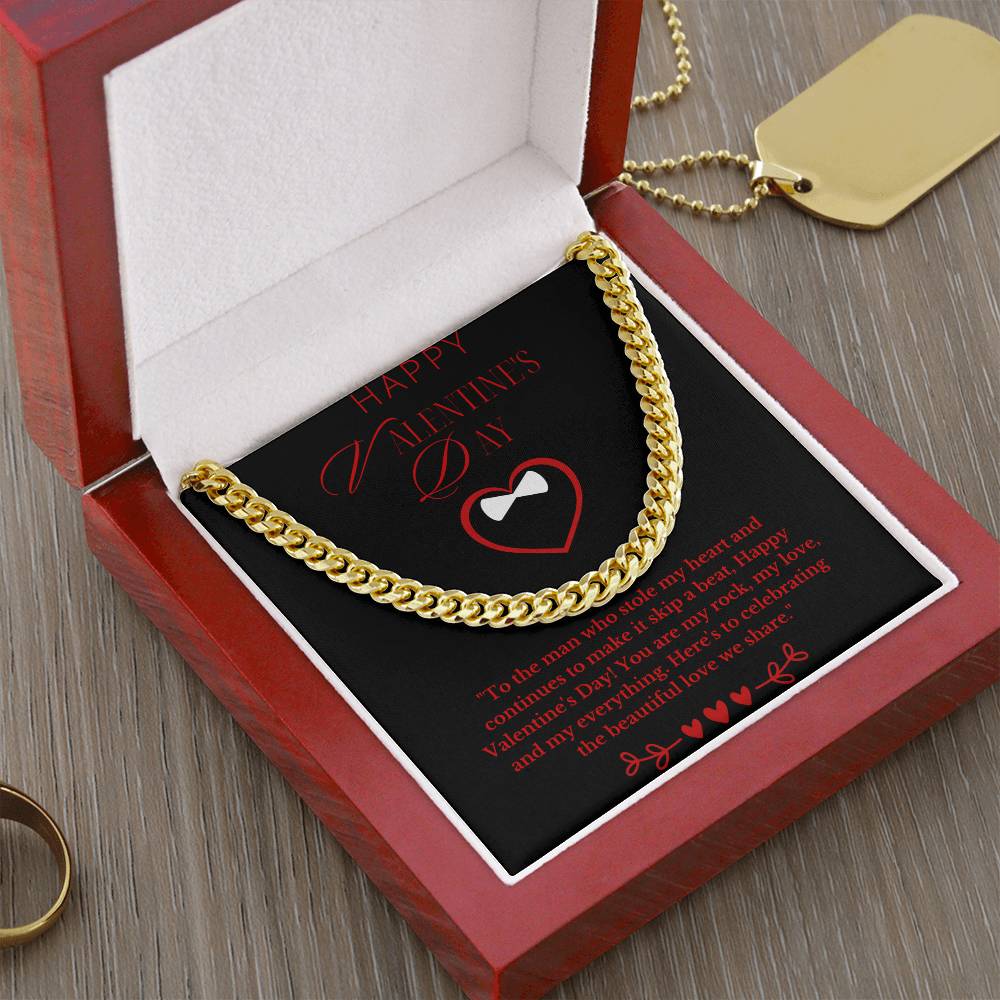 Valentines Day Gift for Man- Cuban Link Chain