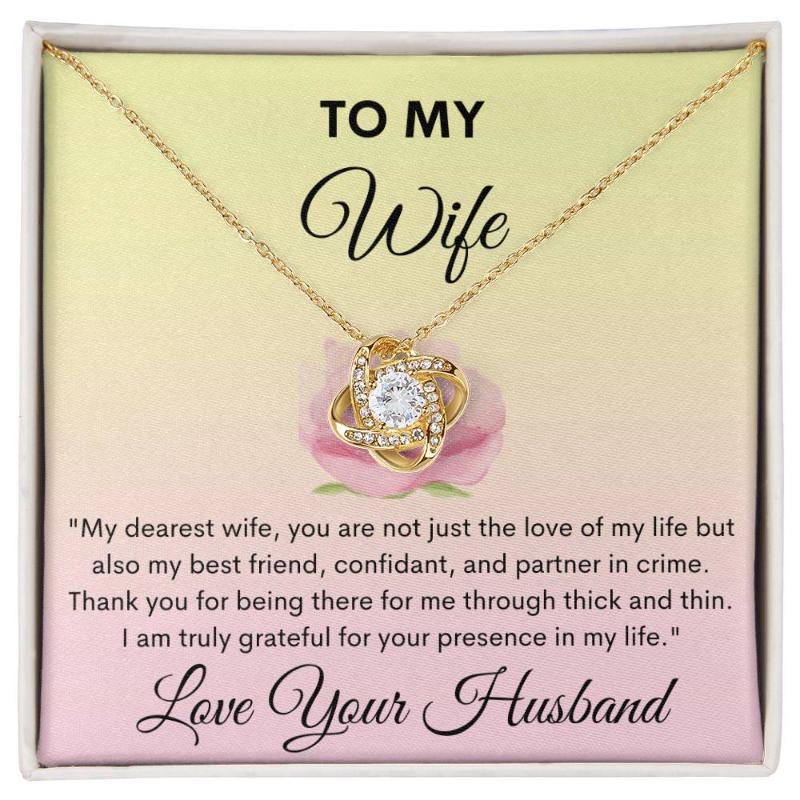 Wife- Love Knot Necklace