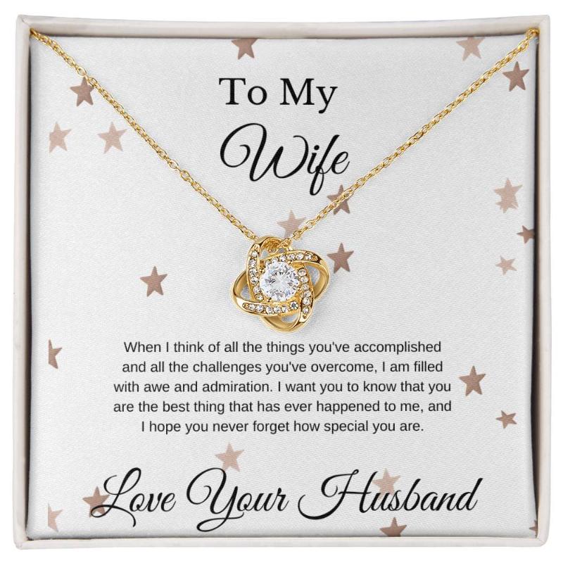 Wife- Love Knot Necklace