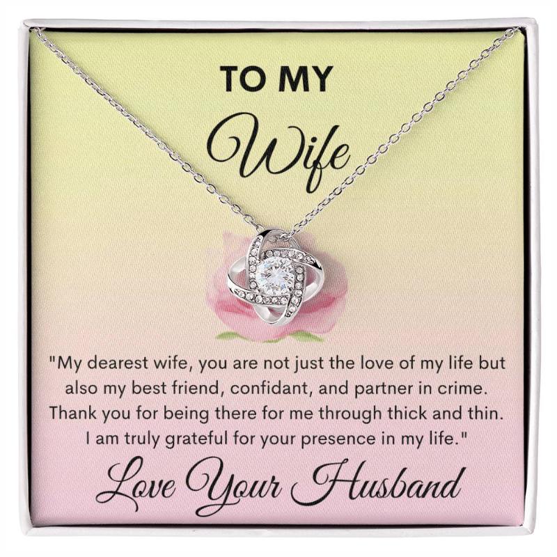 Wife- Love Knot Necklace