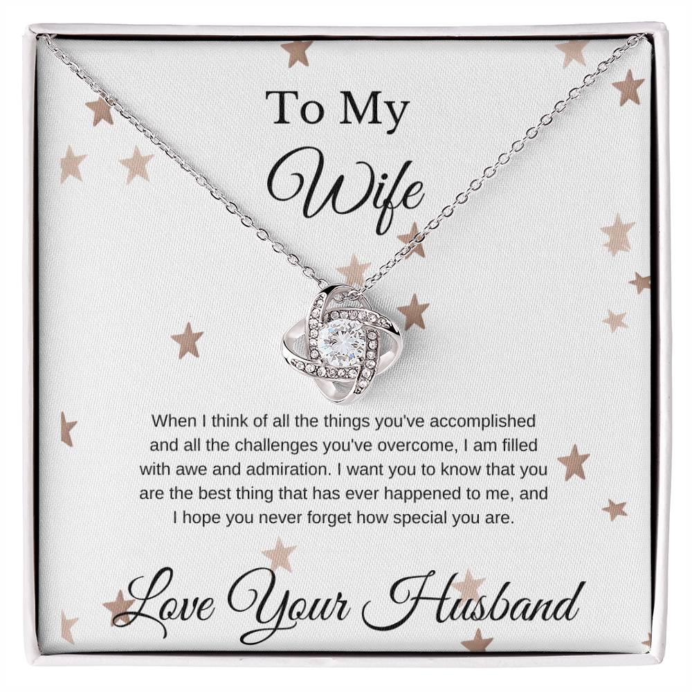 Wife- Love Knot Necklace