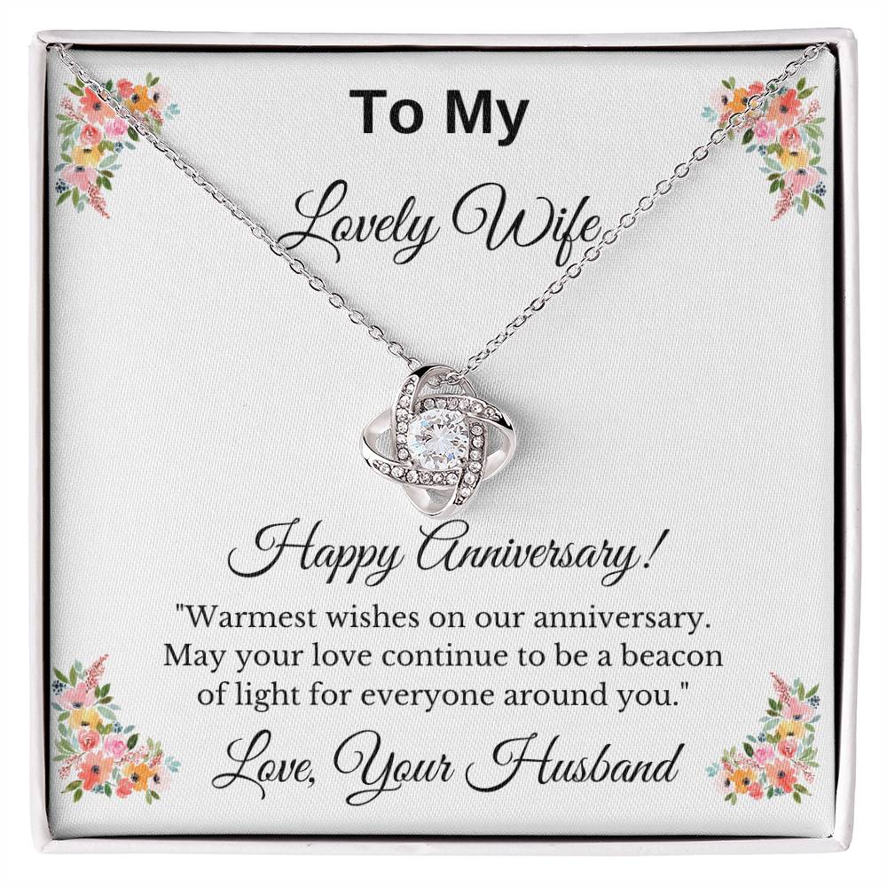 Anniversary Gift for Wife- Love Knot Necklace