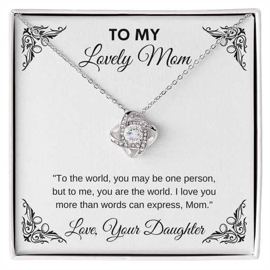 Love Knot Necklace Mothers Day Gift