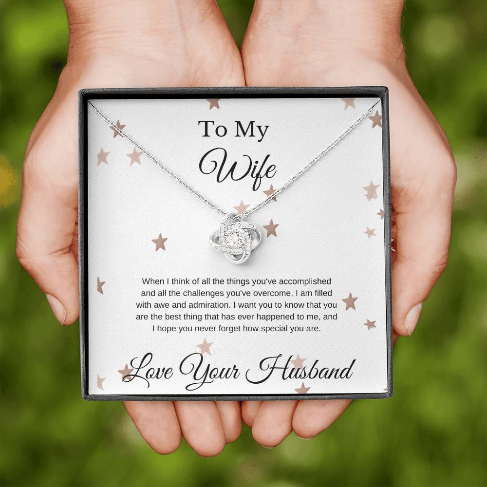 Wife- Love Knot Necklace