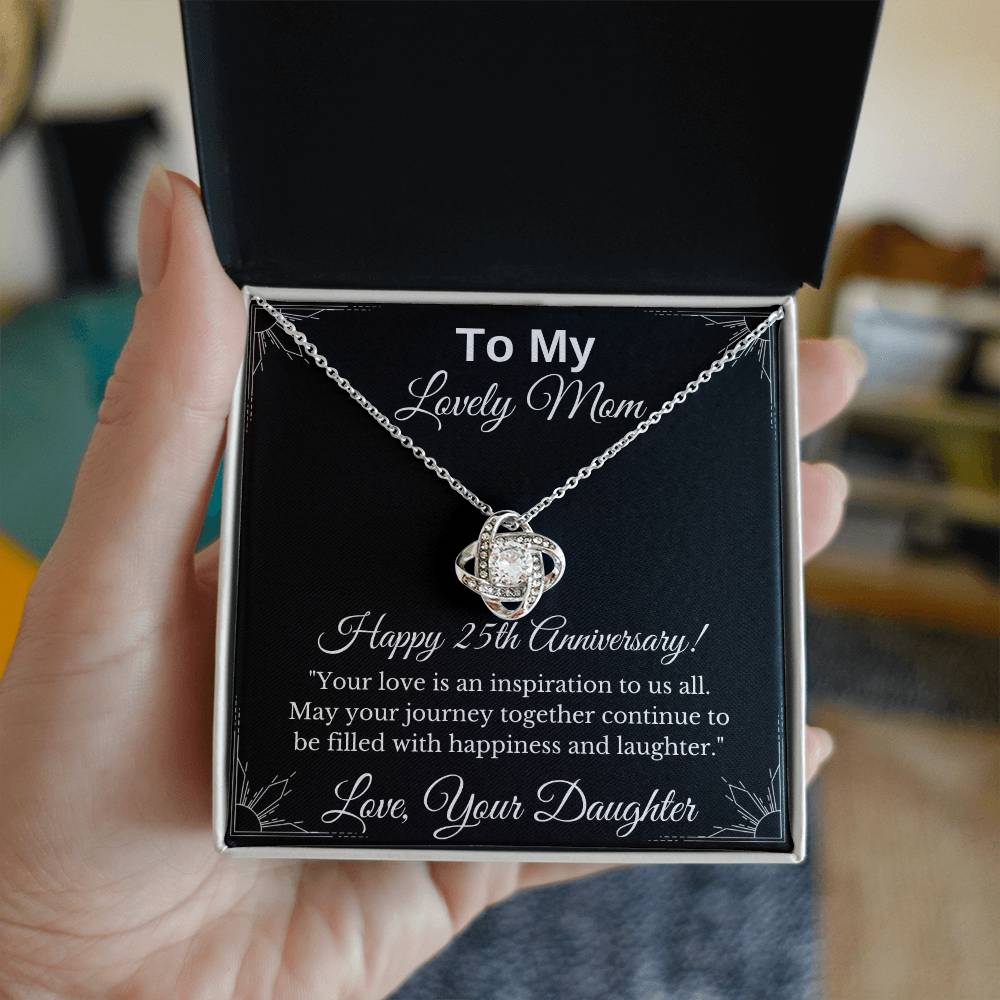 Anniversary Gift for Mom- Love Knot Necklace