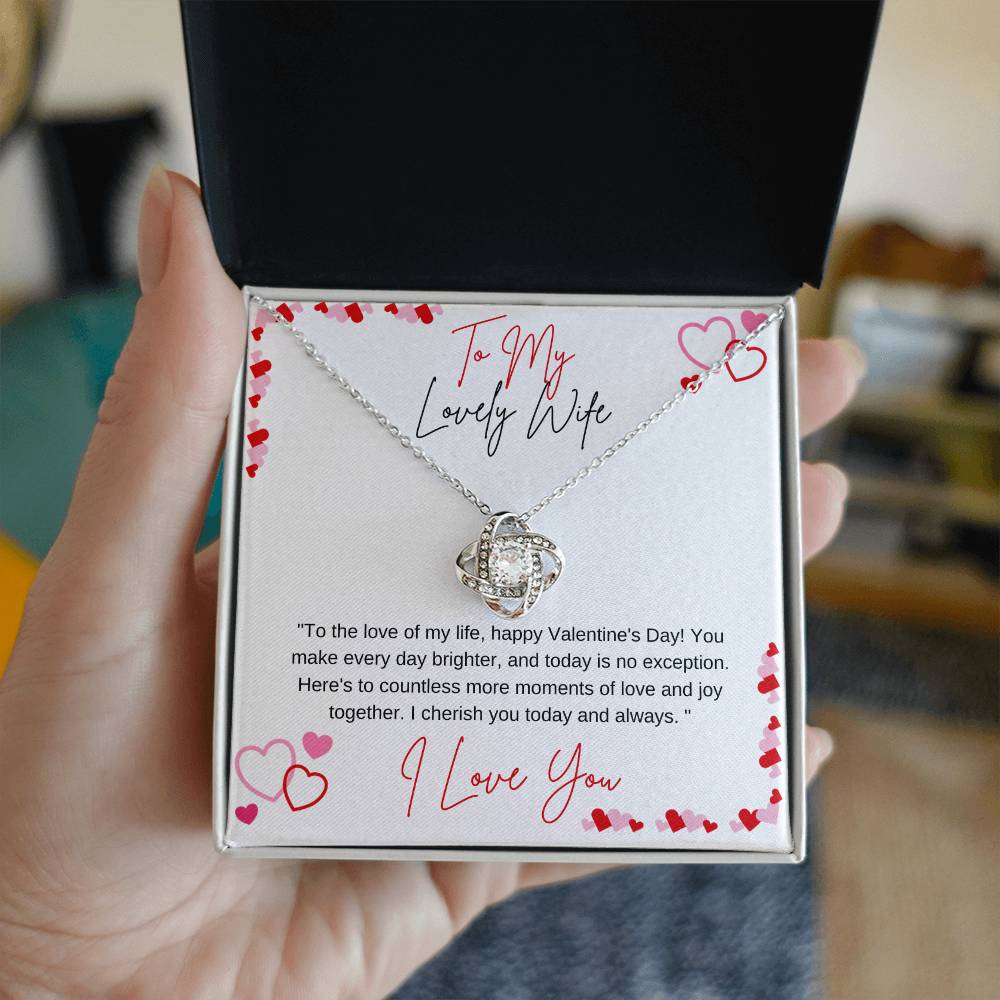 Valentines Gift for Wife- Love Knot Necklace