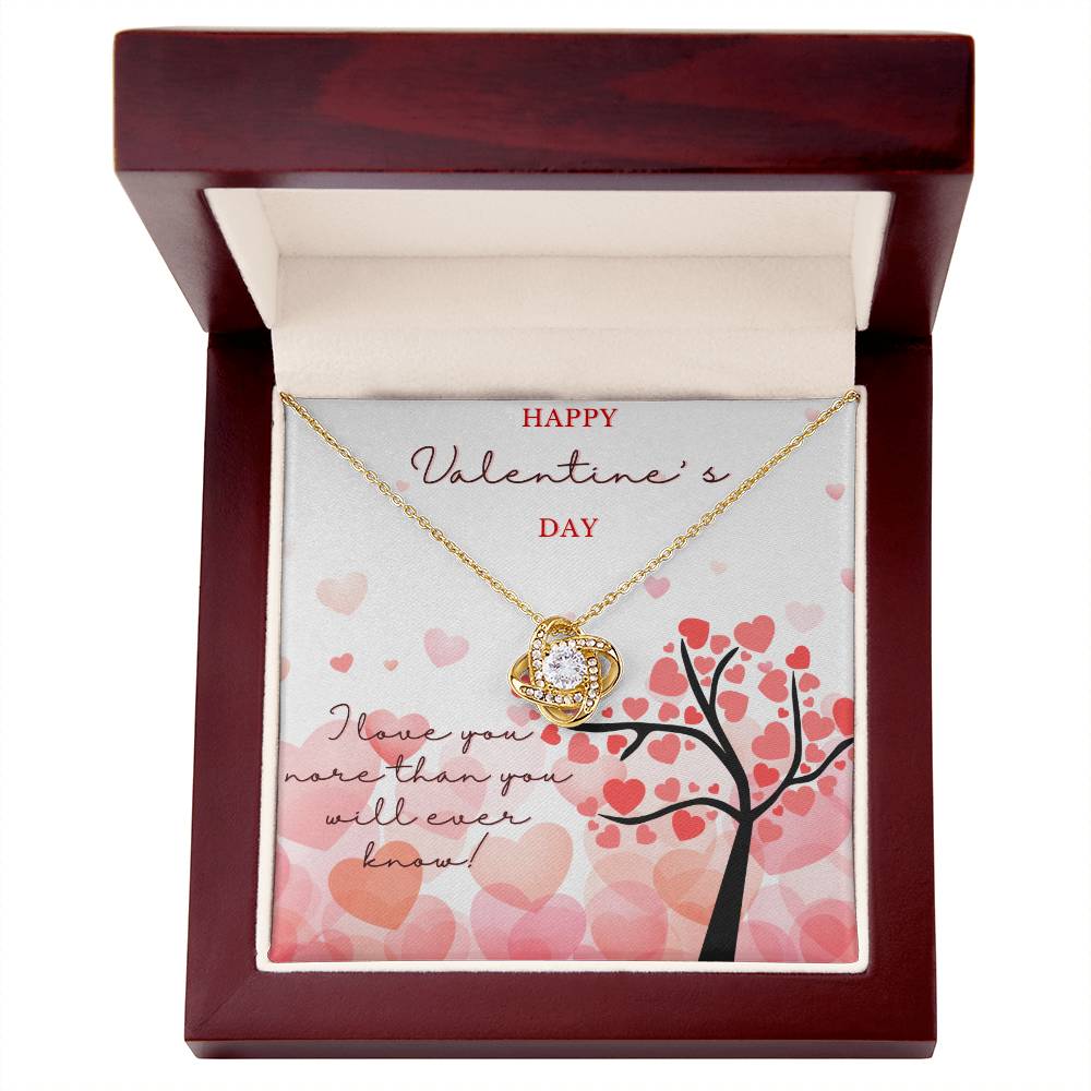 Valentines Day Gift- Love Knot Necklace