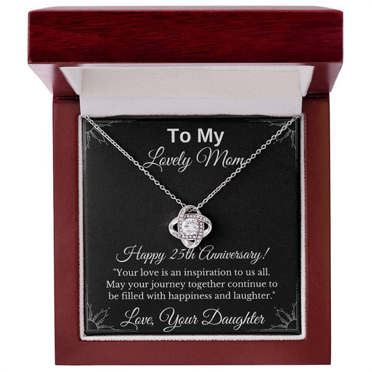 Anniversary Gift for Mom- Love Knot Necklace