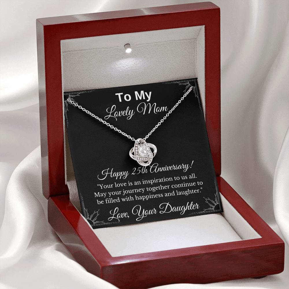 Anniversary Gift for Mom- Love Knot Necklace