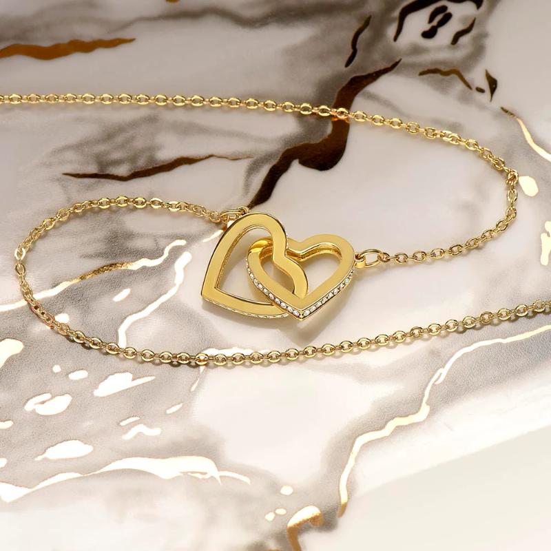 Gift for Daughter- Interlocking Hearts Necklace