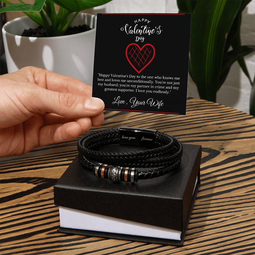 Valentines Day Gift for Husband-Love You Forever Bracelet