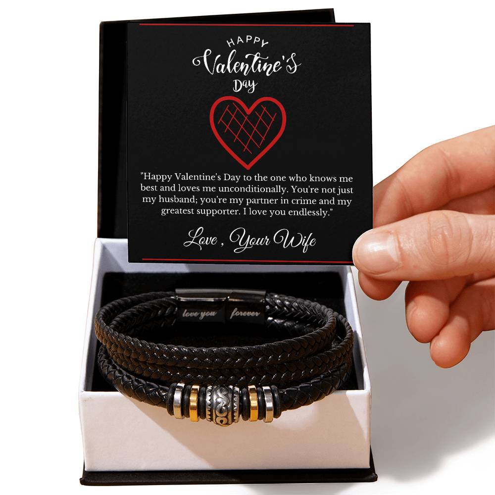 Valentines Day Gift for Husband-Love You Forever Bracelet